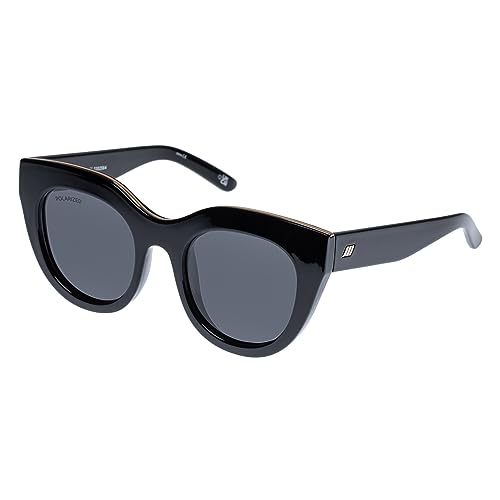 Le Specs AIR HEART LSP2202564 - BLACK - Damen Herren CAT-EYE Sonnenbrille mit hohem UV-Schutz von Le Specs