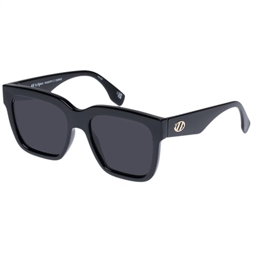 Le Specs TRADEOFF LSU2329642 - BLACK - Damen Herren Runde Sonnenbrille mit hohem UV-Schutz von Le Specs