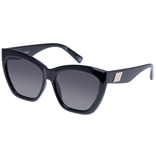 Le Specs VAMOS LSP2452312 - BLACK - Damen Herren CAT-EYE Sonnenbrille mit hohem UV-Schutz von Le Specs