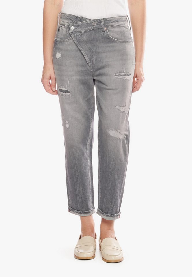 Le Temps Des Cerises 7/8-Hose JEAN FEMME COSY mit asymmetrischem Verschluss von Le Temps Des Cerises