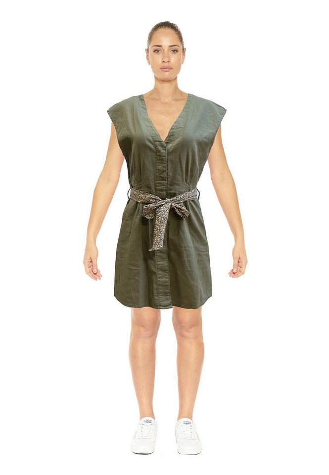 Le Temps Des Cerises Jerseykleid MILDURA mit gemustertem Bindeband von Le Temps Des Cerises