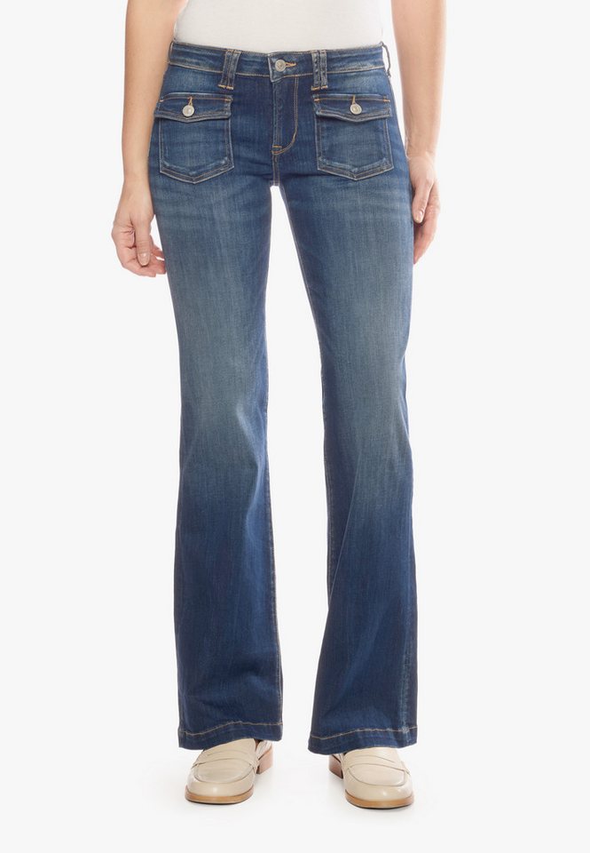 Le Temps Des Cerises Straight-Jeans mit Knopfleiste in Washed-Optik von Le Temps Des Cerises