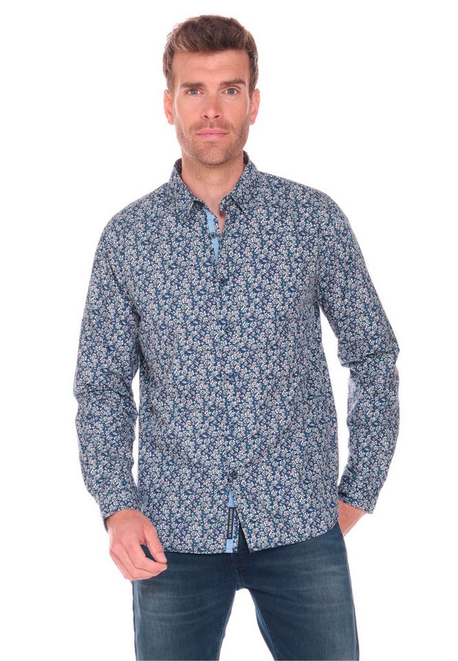 Le Temps Des Cerises Langarmhemd FUSAR mit stylischem Allover-Muster von Le Temps Des Cerises