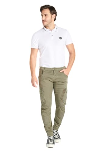 Le Temps des Cerises Cargohose Alban Khaki, grün, 27W von Le Temps des Cerises