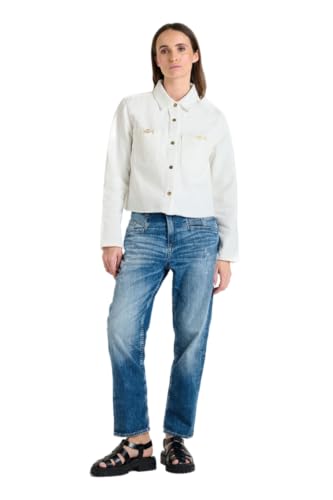 Le Temps des Cerises Damen Jeansjacke weiß Denim kurz goldfarbige Druckknöpfe VES F Manuela, Größe:XL Le Temps des Cerises Damen Jeansjacke weiß Denim kurz goldfarbige Druckknöpfe VES F Manuela, Größe:XL von Le Temps des Cerises