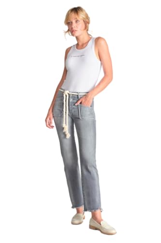 Le Temps des Cerises Pricilia Jeans mit hohem Bund 7/8, Grau Nr. 3, grau, 26W von Le Temps des Cerises