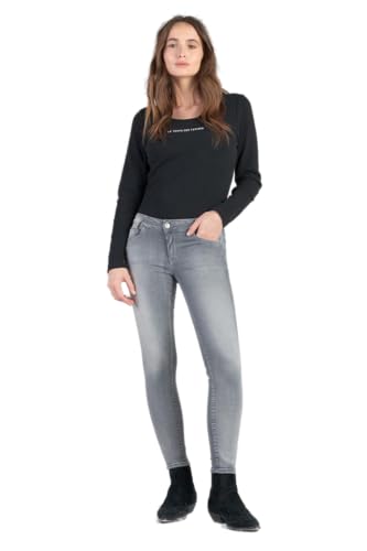 Le Temps des Cerises Push-up Slim Fit Jeans mit hohem Bund Pulp, 7/8, grau, 29W von Le Temps des Cerises