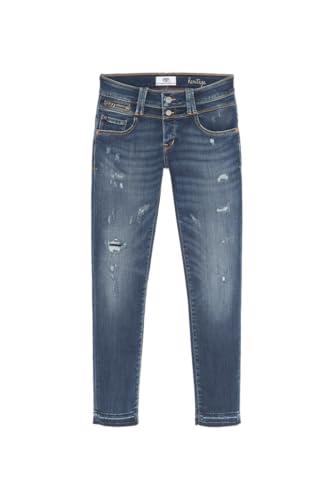 Le Temps des Cerises Snap Pulp Slim 7/8. Jeans Destroy Blau Nr. 3, blau, 28W von Le Temps des Cerises