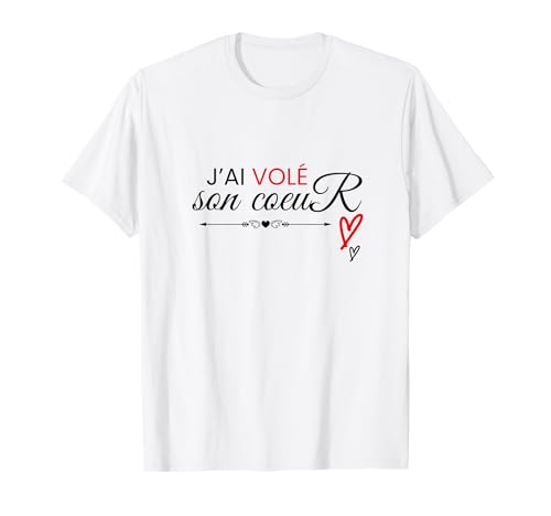 Passendes Ehepaar Ich Habe Ihr Herz gestohlen Hochzeit für ihn T-Shirt Passendes Ehepaar Ich Habe Ihr Herz gestohlen Hochzeit für ihn T-Shirt von Le coin des amoureux Cadeau couple duo assorti tee