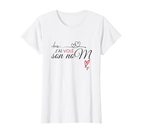 Passendes Ehepaar Ich Habe ihren Namen Hochzeit für sie gestohlen T-Shirt Passendes Ehepaar Ich Habe ihren Namen Hochzeit für sie gestohlen T-Shirt von Le coin des amoureux Cadeau couple duo assorti tee