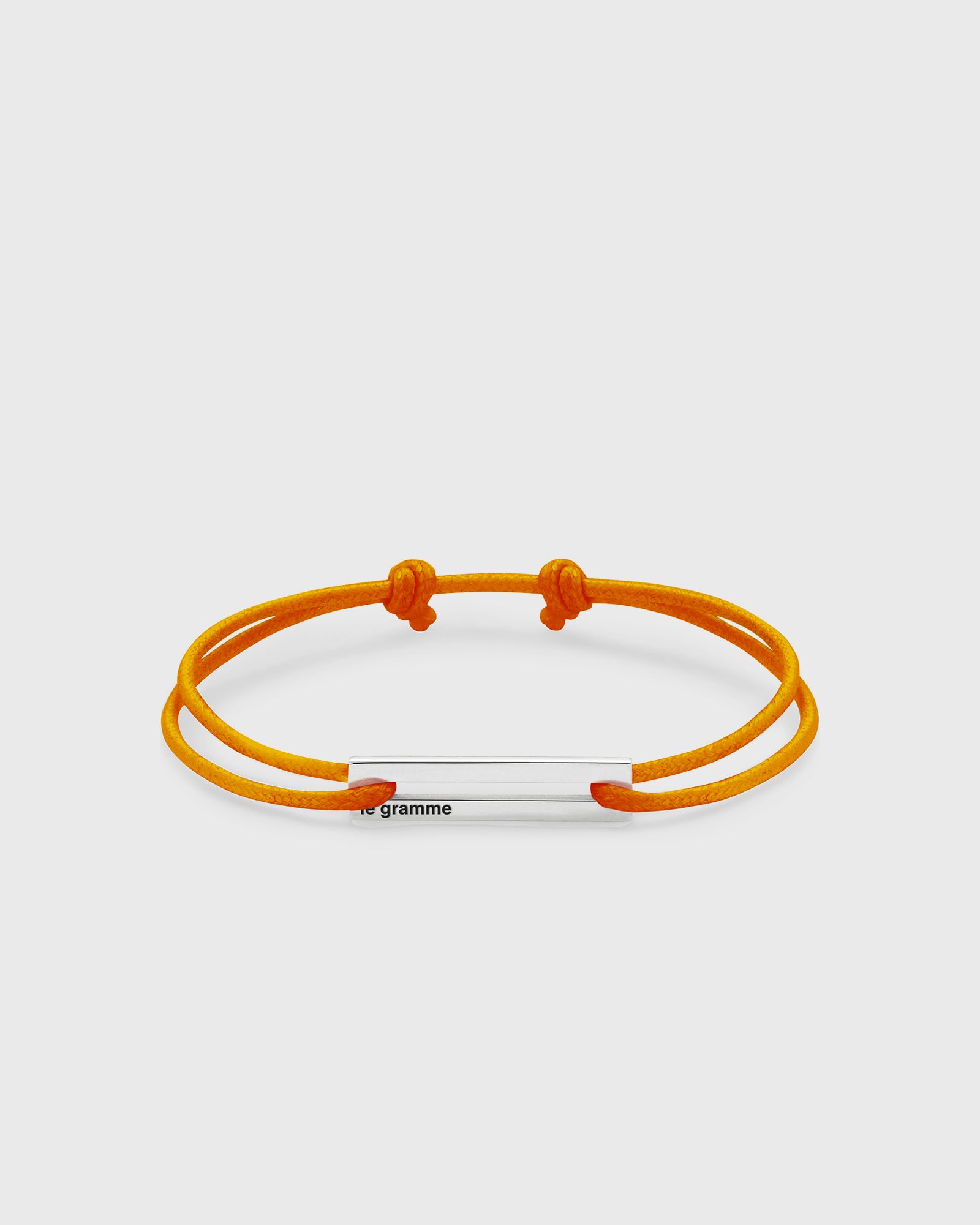 Le gramme 1.7g-polished sterling silver-orange-cord-bracelet men Jewellery orange in Größe:ONE SIZE von Le gramme