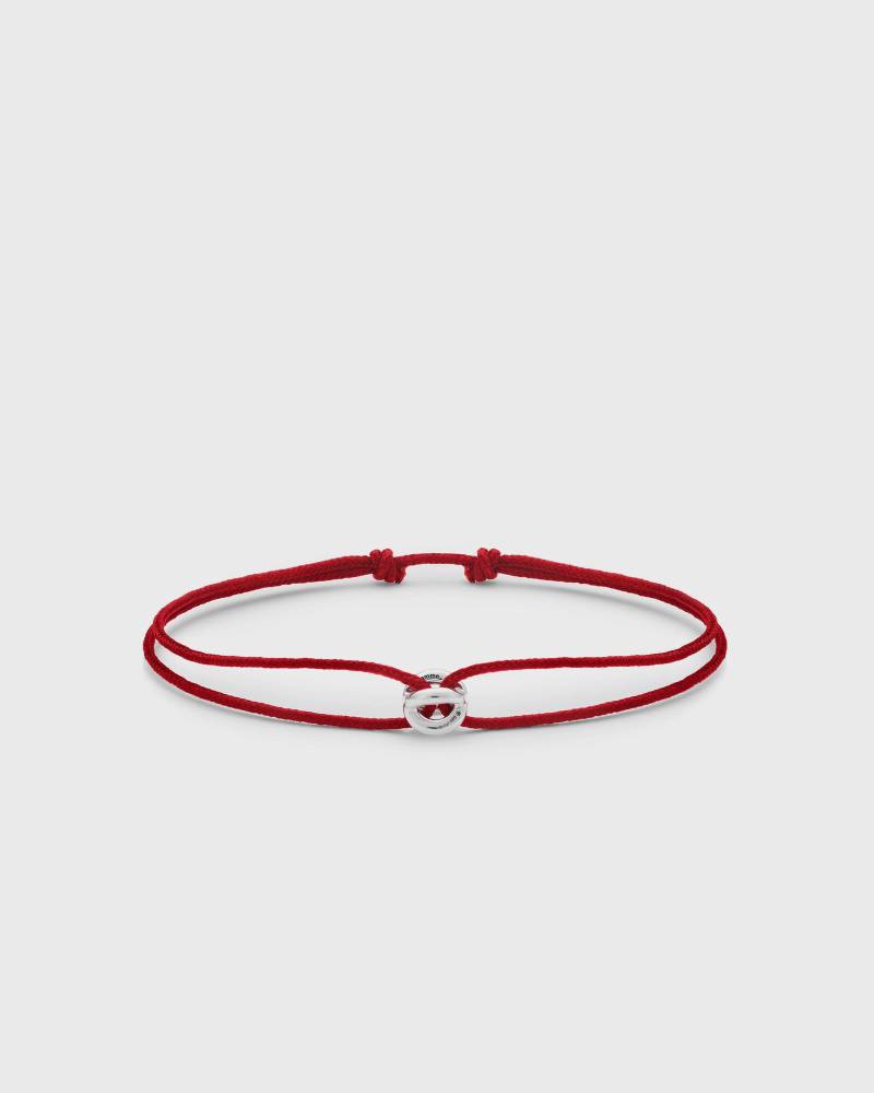 Le gramme 1g polished sterling silver red entrelacs cord bracelet men Jewellery red in Größe:ONE SIZE von Le gramme