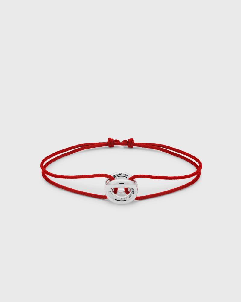 Le gramme 3g-red-cord entrelacs-bracelet men Jewellery red in Größe:ONE SIZE von Le gramme