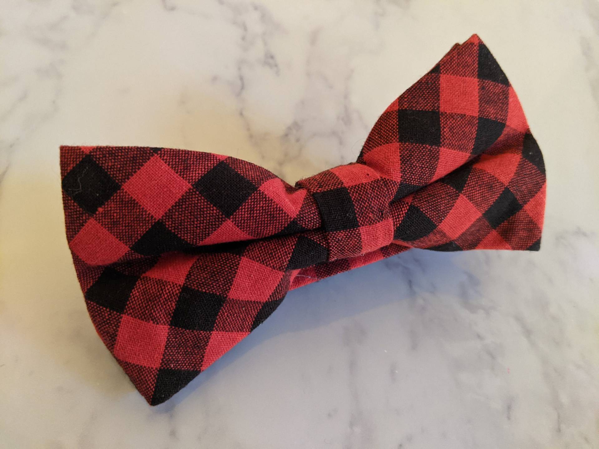 Rot & Schwarz Gingham Fliege von LeBonHomme