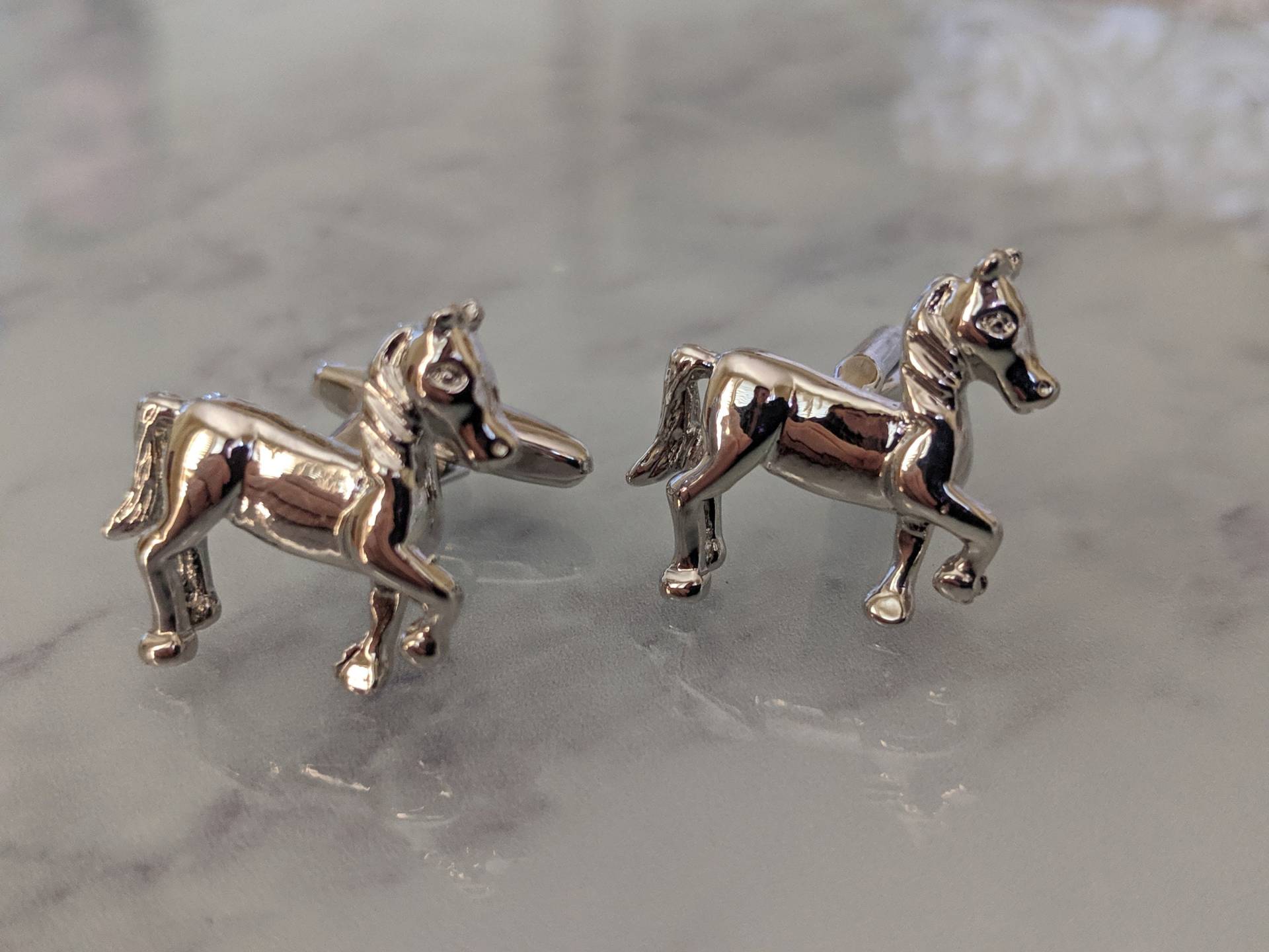 Silber Prancing Pferd Manschettenknöpfe von LeBonHomme