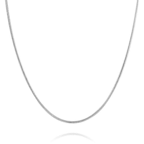 LeCalla Links 925 Sterling Silver Italian Snake Chain Necklace for Women 18 Inches von LeCalla Links