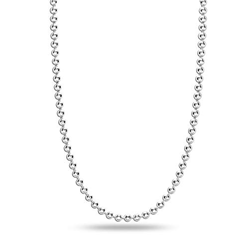 LeCalla Links Sterling Silber Italienisch Schmuck 1,2 MM, 1,50 MM, 2 MM, 3 MM Kugelkette Halskette für Teenager Frauen und Männer (16, 18, 20, 22, 24 Zoll) von LeCalla Links