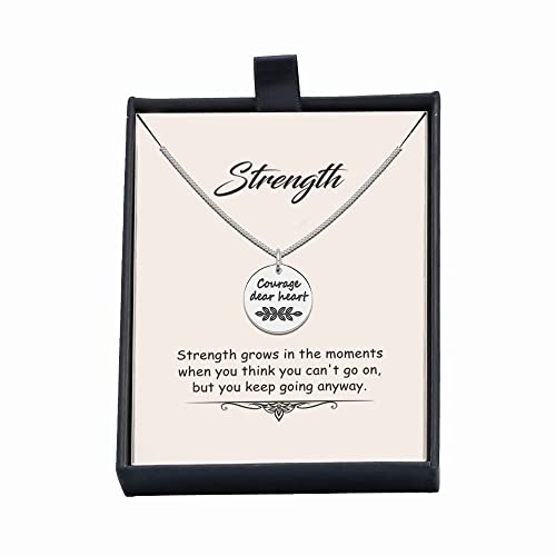 LeCalla 925 Sterling Silber Courage Dear Heart Inspirierender Halsketten-Anhänger für Frauen Teenager von LeCalla