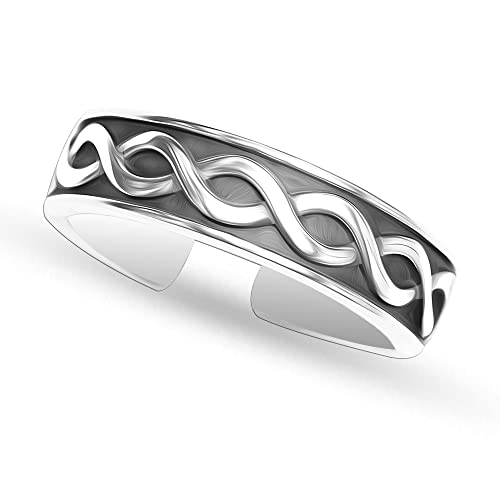 LeCalla 925 Sterling Silber Infinity Celtic Open verstellbare Zehenringe für Damen von LeCalla