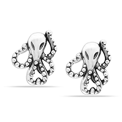 LeCalla 925 Sterling Silber Leichte Antik Octopus Ohrstecker für Damen Teen von LeCalla