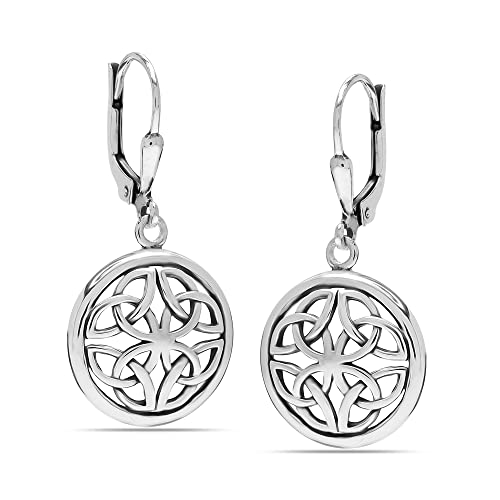 LeCalla 925 Sterling Silber Schmuck Italienische Antike Keltische-Knoten Tropfen Ohrringe für Frauen von LeCalla