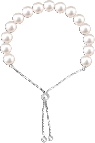 LeCalla Flaunt Sterling Silber Schmuck Sliding Pearl Bolo Armband für Frauen Teen von LeCalla