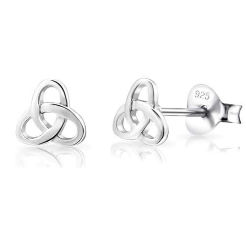 LeCalla Frauen keltischen Knoten Ohrringe in Sterling Silber | Trinity Knot keltischen Ohrringe für Frauen 8MM LeCalla Frauen keltischen Knoten Ohrringe in Sterling Silber | Trinity Knot keltischen Ohrringe für Frauen 8MM von LeCalla