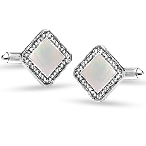 LeCalla Herren Sterling Silber Manschettenknöpfe für Papa Vater Großvater von LeCalla