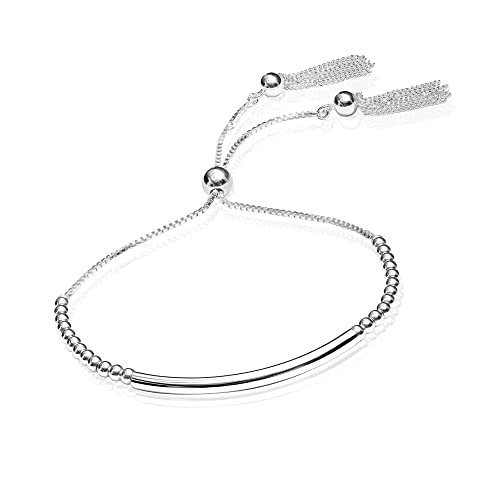LeCalla Italienisches Bolo-Armband mit Schiebeperlen aus 925er Sterlingsilber für Frauen und Teenager von LeCalla