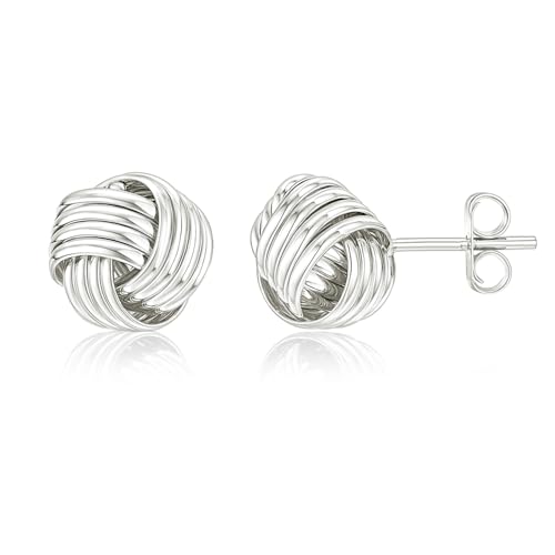 LeCalla Sterling Silver Jewelry Italian Design Love-Knot Stud Earrings for Teen Women von LeCalla