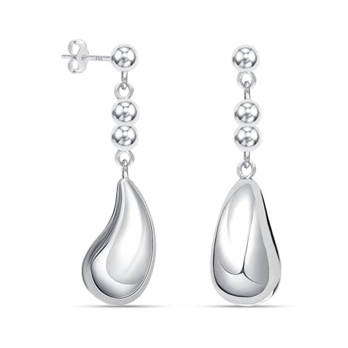 LeCalla Wassertropfen-Ohrringe aus 925er Sterlingsilber | Tropfenförmige Earrings für Damen | Minimalistische Tropfen-Ohrringe von LeCalla