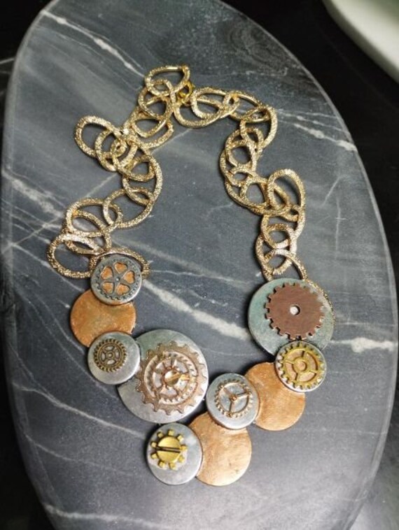 Kette Steampunk Mit Zahnrädern Kette Steampunk Mit Zahnrädern von LeChatNoirCollection