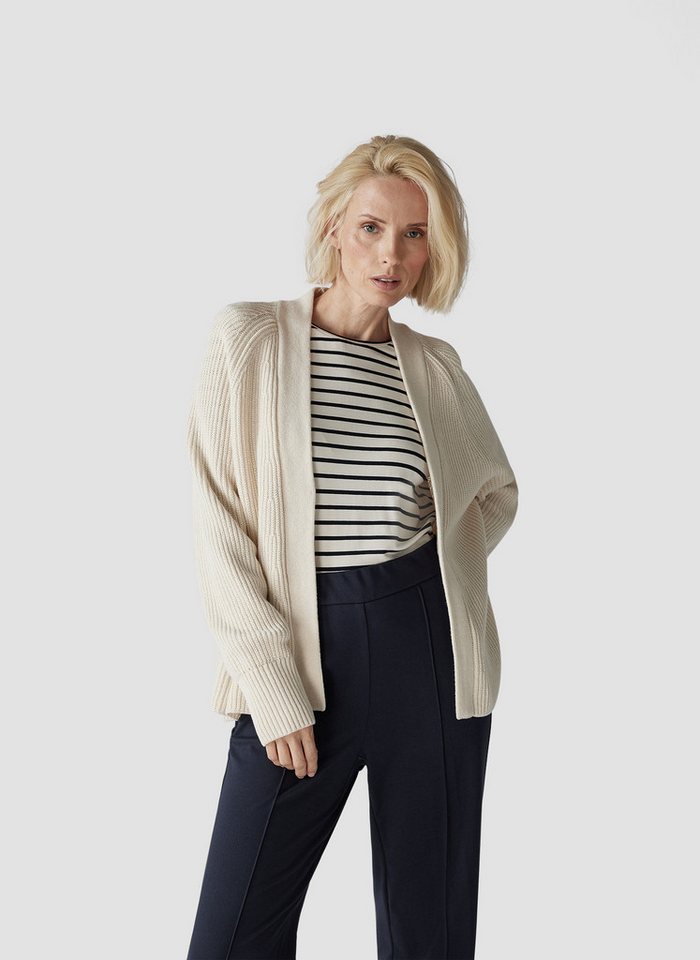 LeComte Strickjacke LeComte Offener Strick-Cardigan mit Perfangstruktur von LeComte