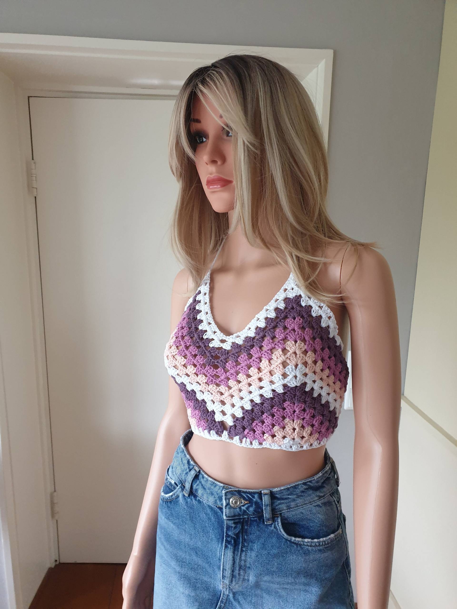 Häkel Top Sarah Purple Auch in Anderen Farbvarianten Möglich von LeCreationDeChloe