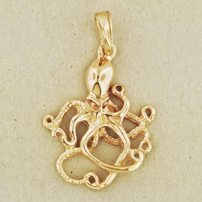 Kraken Anhänger in 925 Silber Oder Bronze Charm Halskette Seemonster Schmuck Oktopus Geschenk Meeresbewohner Für Sie von LeDragonArgente