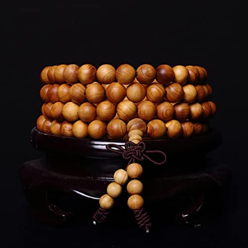LeGDOr 1 Stück Armbänder Perlen 108 Anzahl Tibetische Buddhistische Meditation Natürliche Farbe Mala Gebetskette Armband Für Männer Frauen-Perlen 8 Mm von LeGDOr