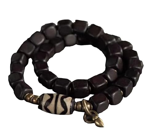 Perlenarmbänder, Rosenkranzperlen, schwarzes Sandelholzarmband im chinesischen Stil für Paare, Retro-Schmuckarmband für Männer und Frauen, tibetisch-buddhistische Perlenkette, Schmuck 3022 (Farbe: B von LeGDOr