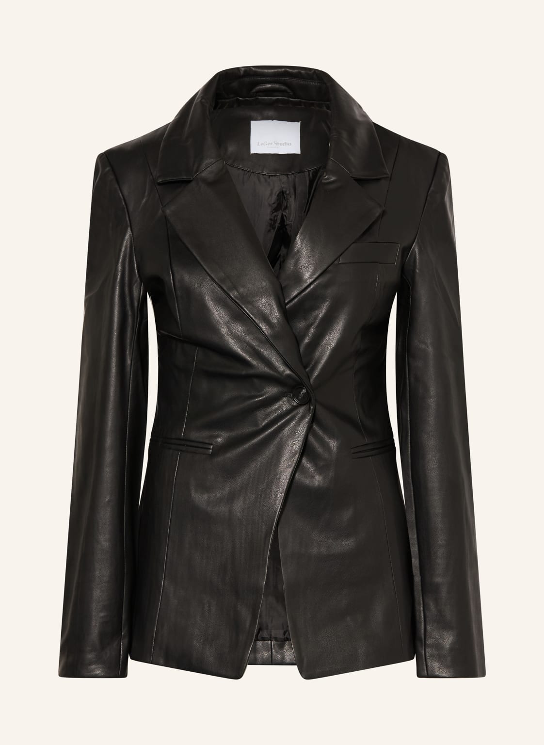 Leger Studio Blazer Nicoletta In Lederoptik schwarz von LeGer Studio