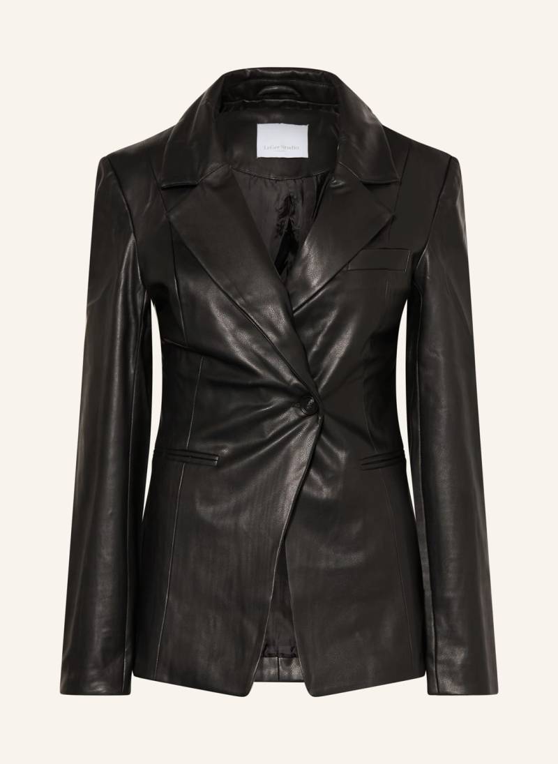 Leger Studio Blazer Nicoletta In Lederoptik schwarz von LeGer Studio