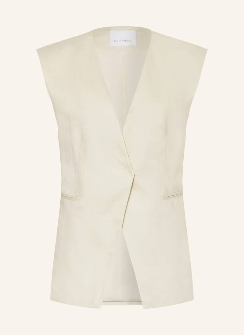Leger Studio Blazerweste Frej Mit Leinen beige von LeGer Studio