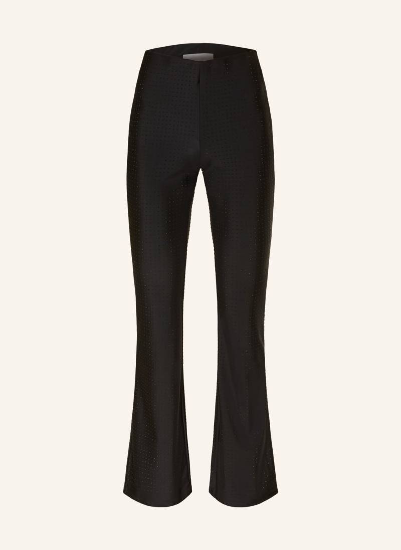 Leger Studio Jerseyhose Daniela Mit Schmucksteinen schwarz von LeGer Studio
