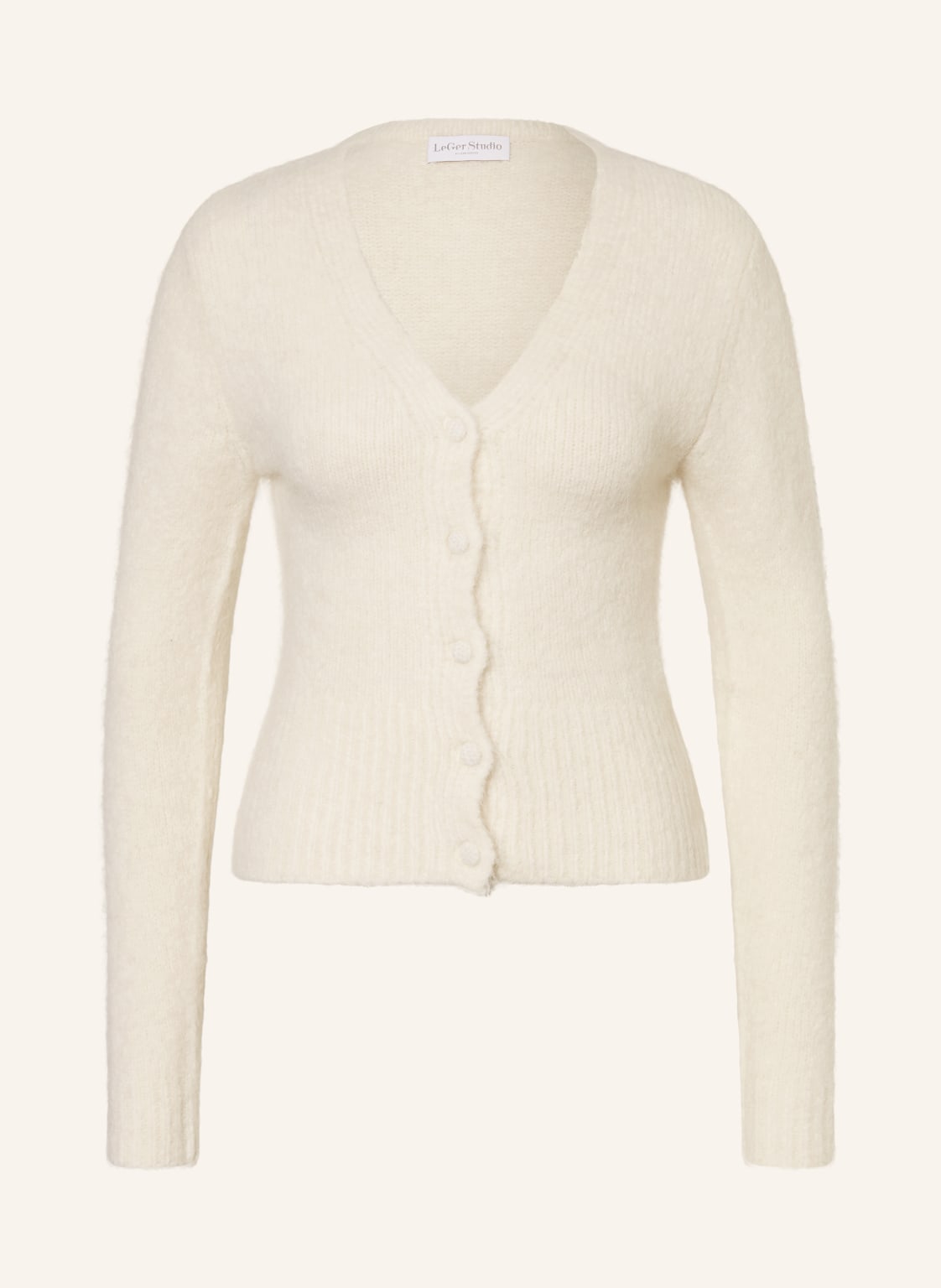 Leger Studio Strickjacke Rita Mit Alpaka weiss von LeGer Studio