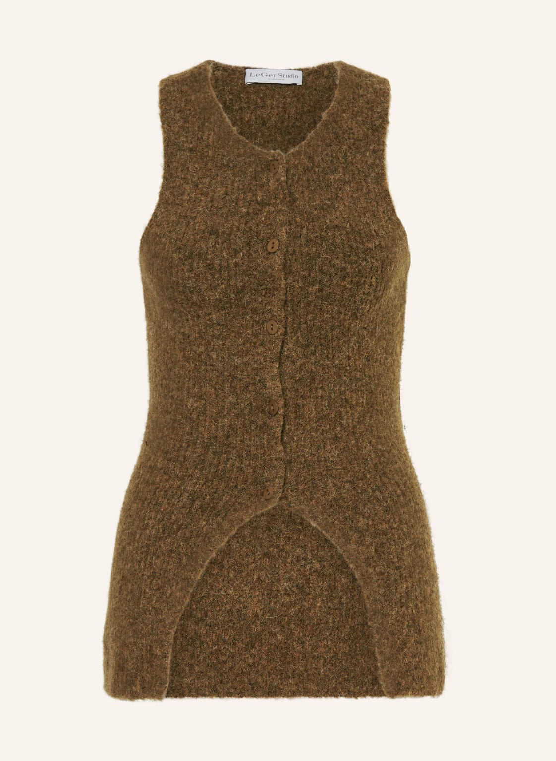 Leger Studio Strickweste Frederike Mit Alpaka braun von LeGer Studio