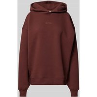 LeGer by Lena Gercke Hoodie mit Label-Stitching Modell 'Abby' in Bordeaux, Größe 40 von LeGer by Lena Gercke