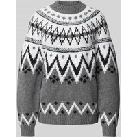 LeGer by Lena Gercke Strickpullover mit Rundhalsausschnitt Modell 'Flavia' in Mittelgrau, Größe 42 von LeGer by Lena Gercke