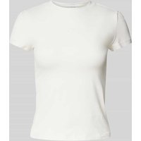 LeGer by Lena Gercke T-Shirt mit Label-Stitching - LeGer Studio Kollektion in Weiss, Größe 38 von LeGer by Lena Gercke