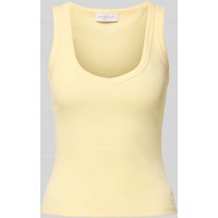 LeGer by Lena Gercke Tanktop mit gerippten Abschlüssen Modell 'Kaili' in Hellgelb, Größe 40 von LeGer by Lena Gercke
