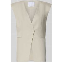 LeGer by Lena Gercke Weste aus Leinen-Viskose-Mix mit Paspeltaschen Modell 'Frej' in Beige, Größe 42 von LeGer by Lena Gercke