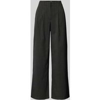 LeGer by Lena Gercke Wide Leg Stoffhose mit seitlichen Eingrifftaschen in Mittelgrau Melange, Größe 38 von LeGer by Lena Gercke