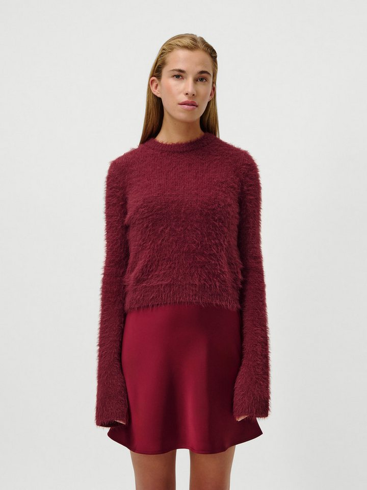 LeGer Rundhalspullover Sharon, LeGer by Lena Gercke aus Flauschgarn, Schlitz am Ärmel von LeGer